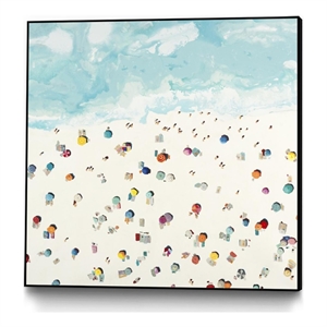Giant Art Canvas  30x30 Beach Days Framed in Multi-Color