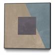 Giant Art Canvas  20x20 Blue Silk Abstract II Framed in Multi-Color