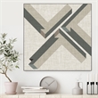 Giant Art Canvas  30x30 Geometric Perspective IV Framed in Green