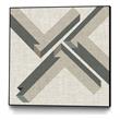 Giant Art Canvas  20x20 Geometric Perspective IV Framed in Green
