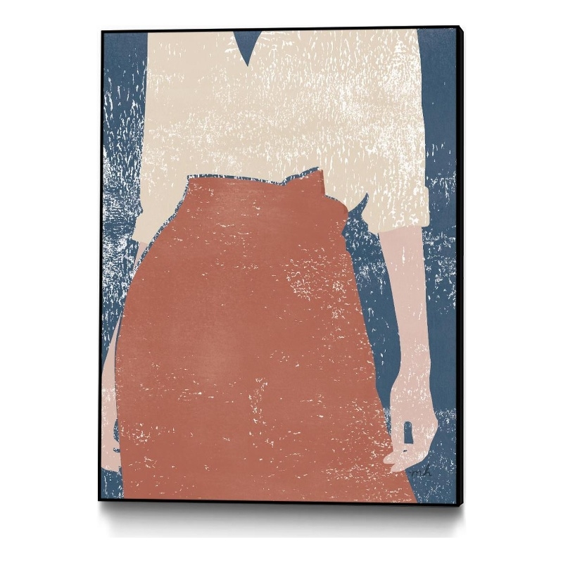 Giant Art Canvas  24x32 Casual IV Framed in Multi-Color