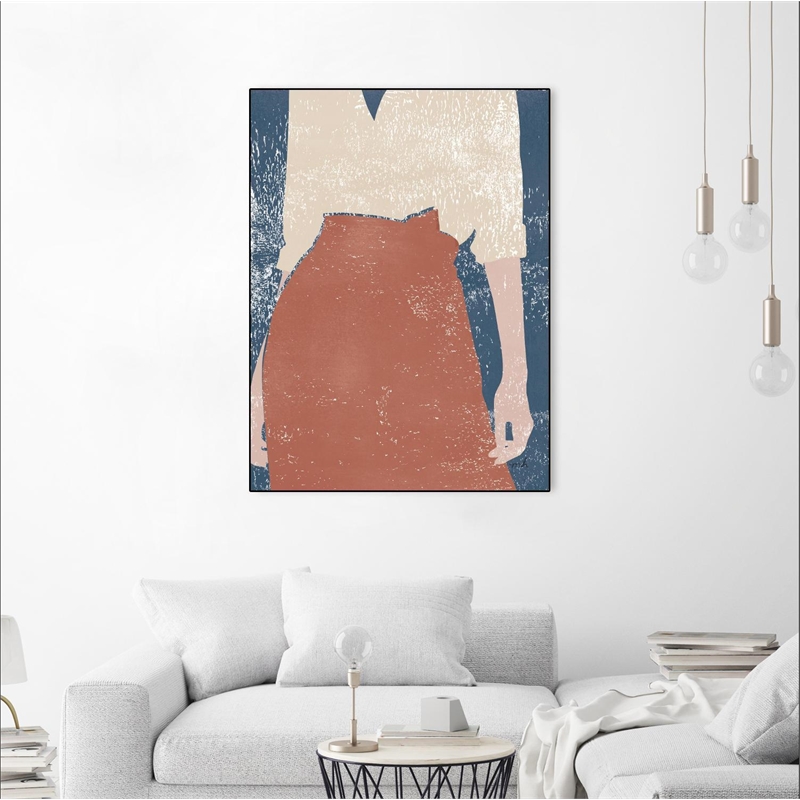 Giant Art Canvas  30x40 Casual IV Framed in Multi-Color