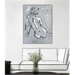 Giant Art Canvas  24x32 Nude Figure 4 Framed in White