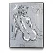 Giant Art Canvas  24x32 Nude Figure 4 Framed in White