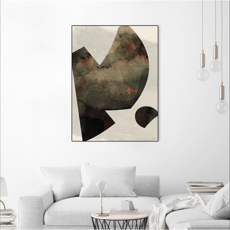 Giant Art Canvas  30x40 Natural Color Machine I Framed in Multi-Color