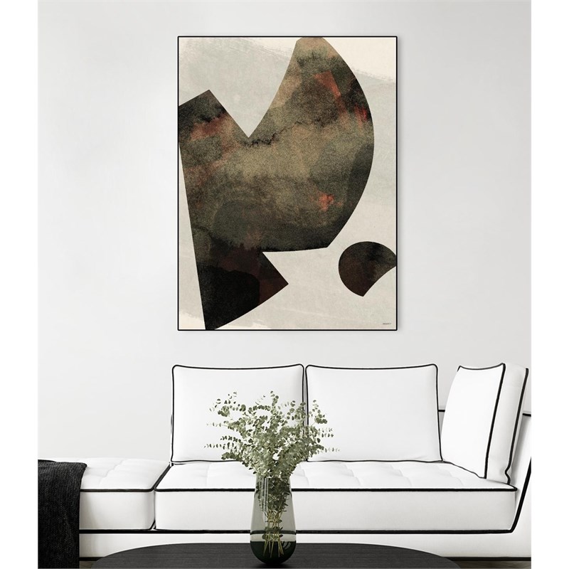 Giant Art Canvas  24x32 Natural Color Machine I Framed in Multi-Color