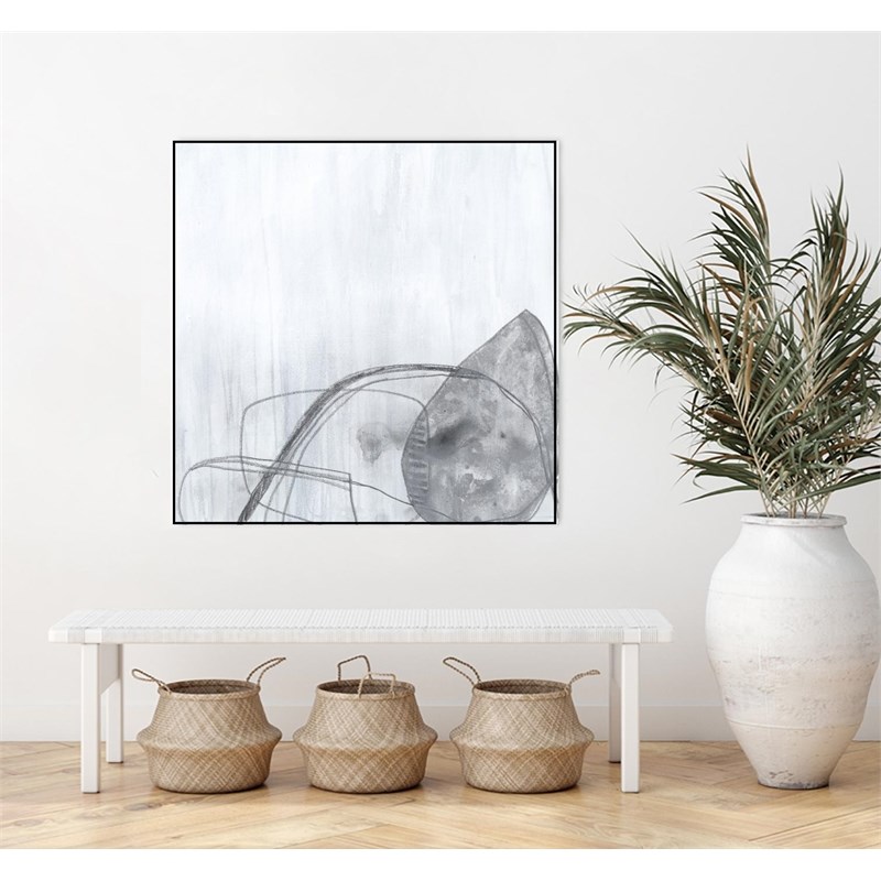 Giant Art Canvas  20x20 Premonition II Framed in Multi-Color