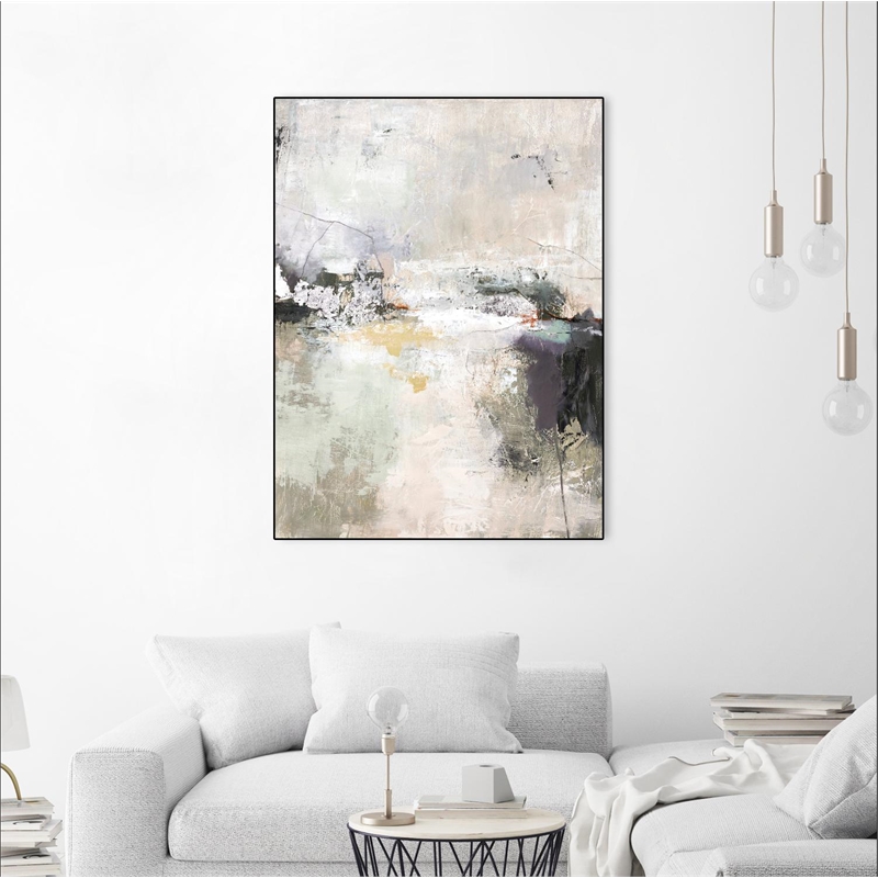 Giant Art Canvas  30x40 Garden Gate Framed in Multi-Color