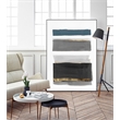 Giant Art Canvas  24x36 Stacked Stripes II Framed in Multi-Color