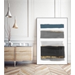 Giant Art Canvas  24x36 Stacked Stripes II Framed in Multi-Color