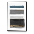 Giant Art Canvas  24x36 Stacked Stripes II Framed in Multi-Color