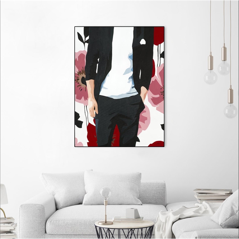Giant Art Canvas  24x32 Mr. Right 2 Framed in Red