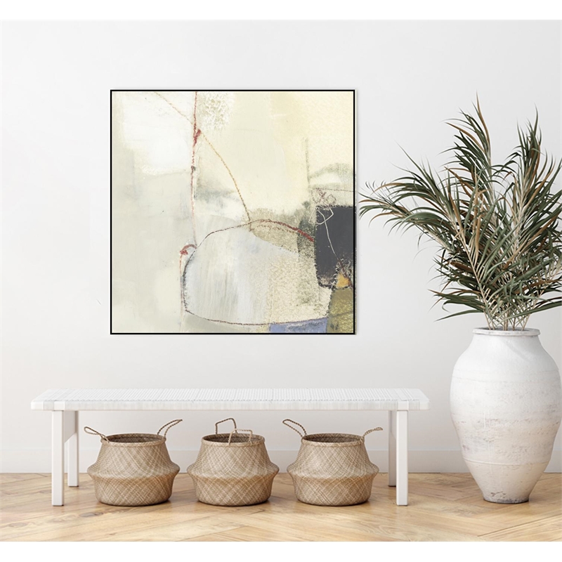 Giant Art Canvas  30x30 Pique VI Framed in Multi-Color