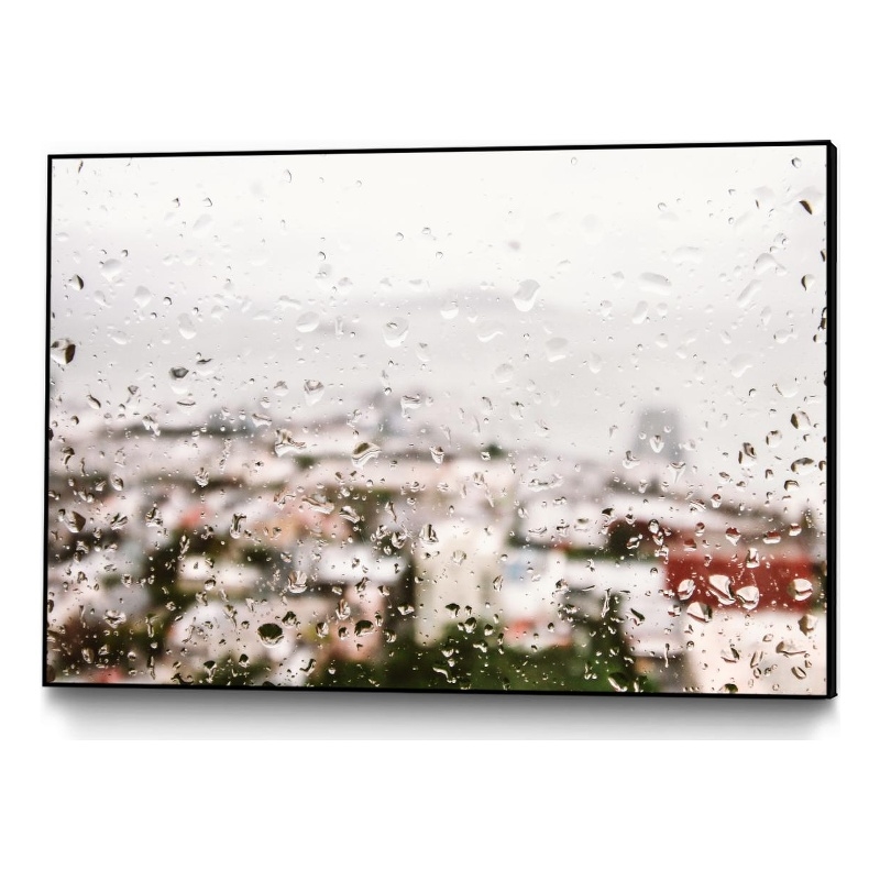 Giant Art Canvas 36x24 Blurry view Framed in Red Cymax Business