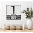 Giant Art Canvas  30x30 Drawer Number I Framed in Multi-Color