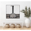 Giant Art Canvas  20x20 Drawer Number I Framed in Multi-Color