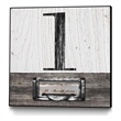 Giant Art Canvas  20x20 Drawer Number I Framed in Multi-Color