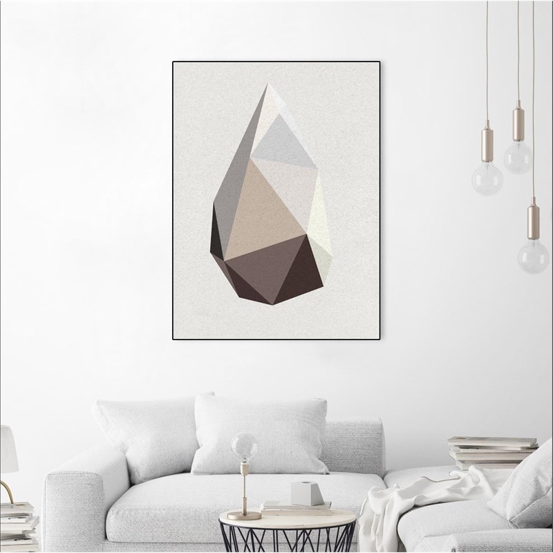Giant Art Canvas  24x32 Rock 1 Framed in Multi-Color