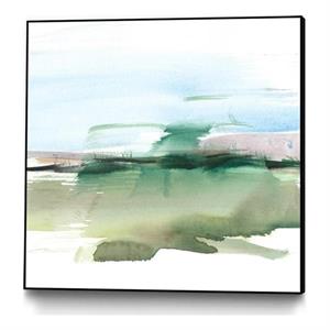 Giant Art Canvas  20x20 Abstract Wetland II Framed in White