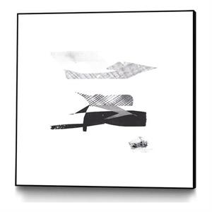 Giant Art Canvas  20x20 Cotton Scraps I Framed in White