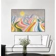 Giant Art Canvas  36x24 The Hills Roll On Framed in Multi-Color