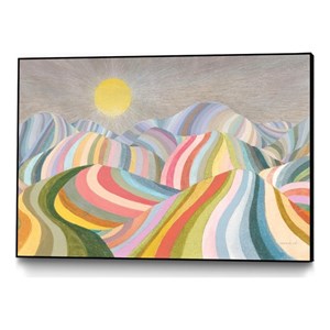 Giant Art Canvas  36x24 The Hills Roll On Framed in Multi-Color