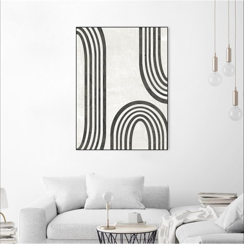 Giant Art Canvas  30x40 Modern Arc I Framed in Multi-Color