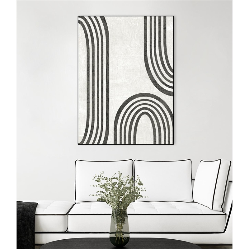 Giant Art Canvas  24x32 Modern Arc I Framed in Multi-Color