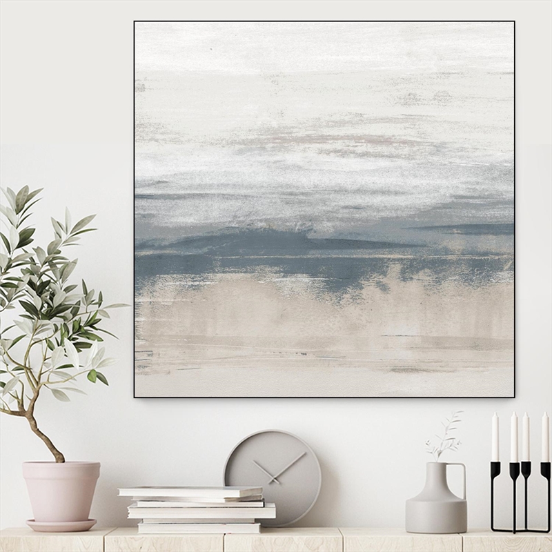 Giant Art Canvas  30x30 Serene Feeling Framed in Multi-Color
