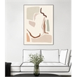 Giant Art Canvas  24x32 Lounge Abstract I Framed in Pink