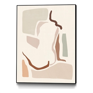Giant Art Canvas  24x32 Lounge Abstract I Framed in Pink