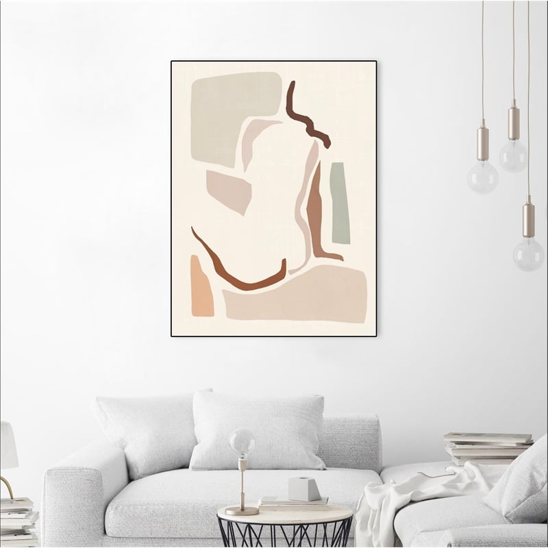 Giant Art Canvas  30x40 Lounge Abstract I Framed in Pink