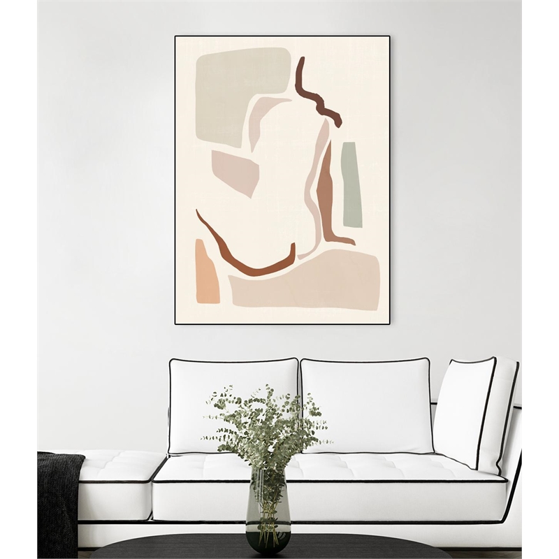 Giant Art Canvas  30x40 Lounge Abstract I Framed in Pink