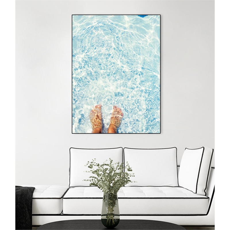Giant Art Canvas  24x32 Relaxed Feet Framed in Multi-Color