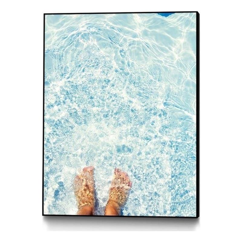 Giant Art Canvas  24x32 Relaxed Feet Framed in Multi-Color