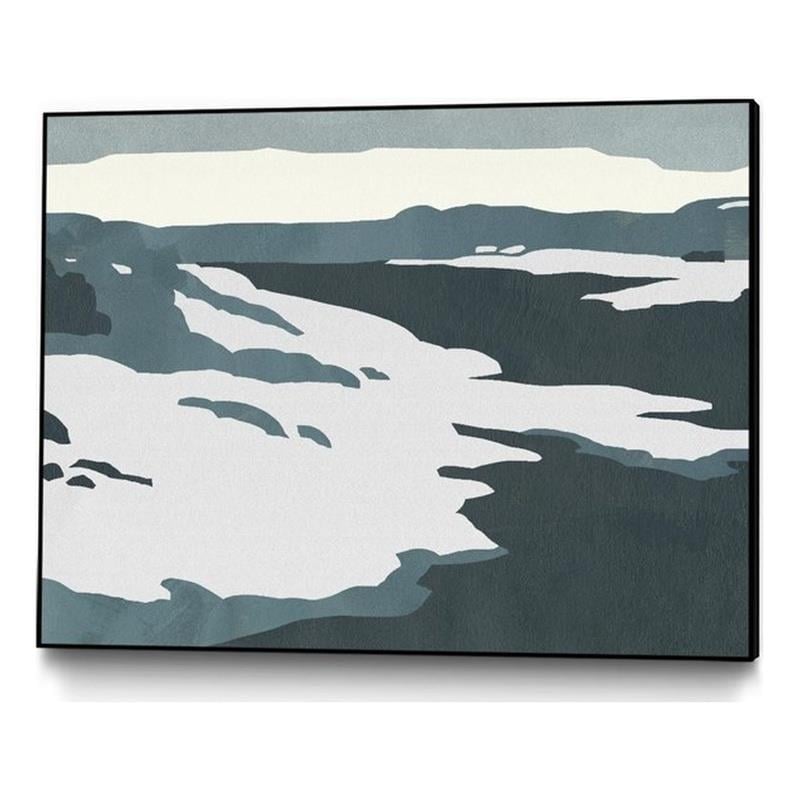 Giant Art Canvas  40x30 Cutter Island III Framed in White