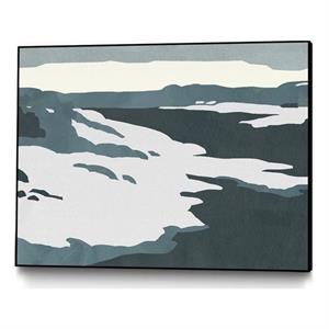 Giant Art Canvas  40x30 Cutter Island III Framed in White
