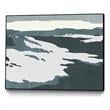 Giant Art Canvas  40x30 Cutter Island III Framed in White