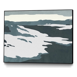 Giant Art Canvas  32x24 Cutter Island III Framed in White