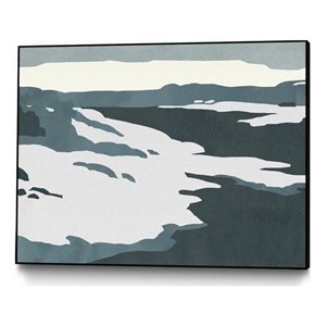 Giant Art Canvas  24x18 Cutter Island III Framed in White