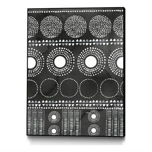 Giant Art Canvas  30x40 African I Black Version Framed in White