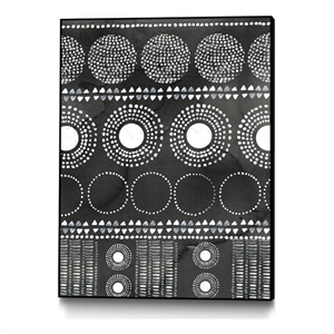 Giant Art Canvas  24x32 African I Black Version Framed in White