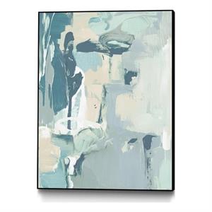 Giant Art Canvas  24x32 Blue Anticipation I Framed in Multi-Color