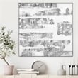 Giant Art Canvas  20x20 Grey Levels Framed in White
