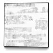 Giant Art Canvas  20x20 Grey Levels Framed in White