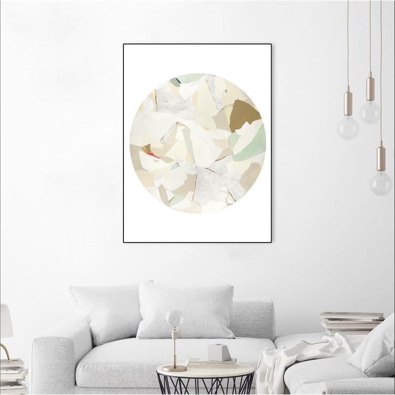 Giant Art Canvas  24x32 Radial Bliss 2 Framed in Red