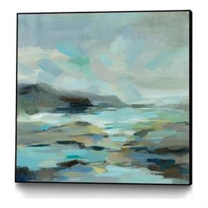 Giant Art Canvas  20x20 Blue Lagoon Framed in Multi-Color