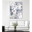 Giant Art Canvas  24x32 Jewel Garden II Blue Framed in Multi-Color