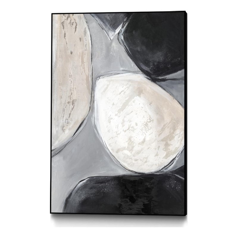 Giant Art Canvas  24x36 Falling Rocks II Framed in Multi-Color