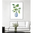 Giant Art Canvas  30x40 Croton In Blue Pot Framed in Multi-Color